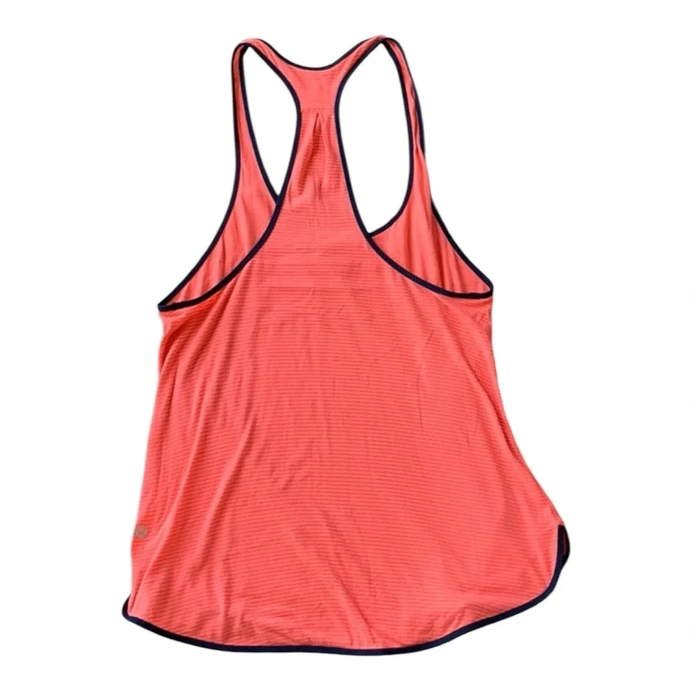 Lululemon 105 F Singlet Neon Orange Racerback Tank Top size 4